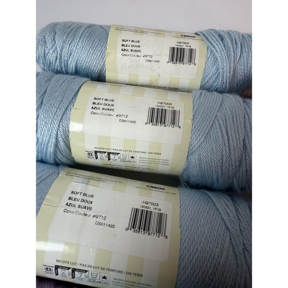 Caron Simply Soft Yarn 4 Pack Himalayan Salt 6oz 315yds Orchid Purple Soft Blue - Picture 7 of 8